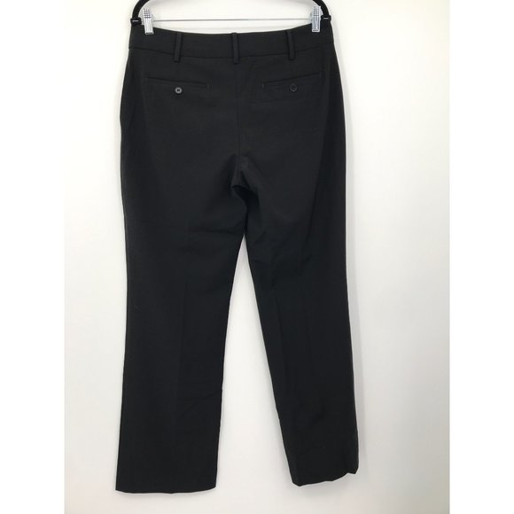 Talbots Heritage Stretch Wool Trouser Dress Straight Leg Pant Black 12 - Picture 3 of 5